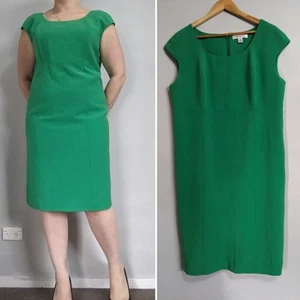 Perri Cutten Sz 18 Green Sleeveless Pencil Dress - Picture 1 of 5