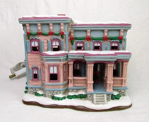 Vintage 1996 Geo Z Lefton Colonial Village Ashton House 10829 Weihnachten beleuchtet - Bild 1 von 7