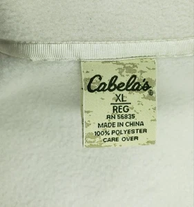Cabela's XL Reg White PolarTec Fleece Full Zip Jacket - Picture 1 of 7