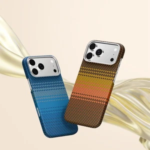 Funda delgada con patrón de fibra degradada magnética para iPhone 17 Pro Max/Air/17 Pro/17 - Imagen 1 de 8