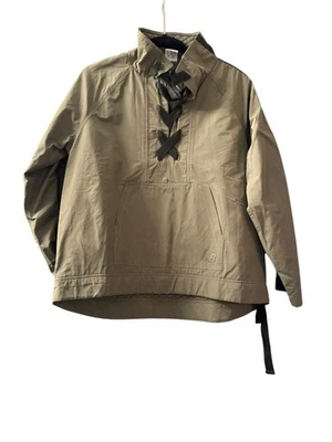 New Balance XS Olive Green Lace-Up Pullover Jacket Quilted Interior Womens - Image 1 of 4