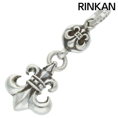 CHROME HEARTS Collana Top Uomo Cromo Cuori 1 Palla BS Fleur 1 Palla Charm Argento Usatoab