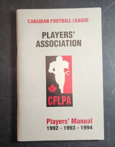 CFL Canadian Football League Players Association Players' Manual CFLPA 1992-1994 - Picture 1 of 13