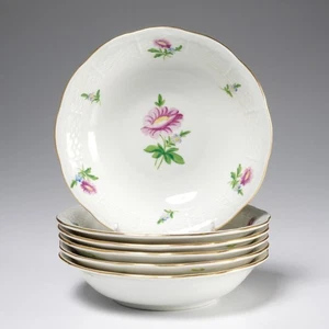 Herend Hungary Aster Berry Fruit Dessert Bowls VTG 6pc. - Picture 1 of 7