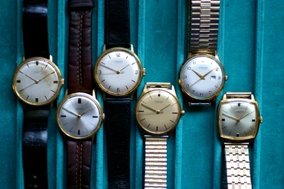 Konvolut 6 Junghans Vintage Armbanduhren 1960 - 1964 Handaufzug Made in Germany - Bild 1 von 4