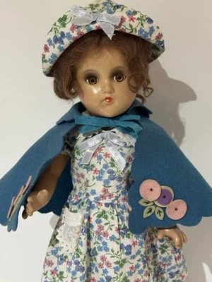 Vintage R&B? Doll composition 1930s-1940s Debuteen Type 18" Unmarked w/ Dress - Image 1 of 4