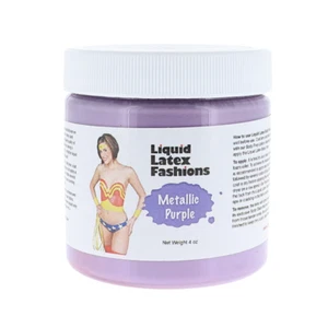 Metallic Purple 4 Fl Oz - Liquid Latex Face and Body Paint, Halloween, Cosplay - Picture 1 of 6