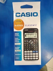 FREE SHIPPING NIB ORIGINAL Casio Scientific Calculator Classwiz FX-570 EX-Black - Picture 1 of 12