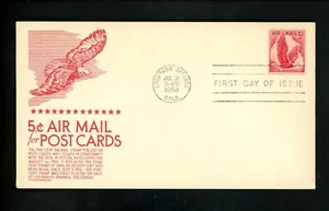 US FDC #C50 Anderson Card M-1 1958 Colorado Springs CO Bald Eagle in Flight - Picture 1 of 2