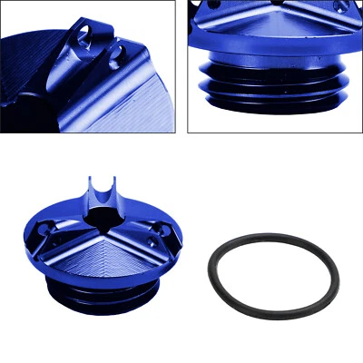 Billet Oil Filler Cap Blu For Yamaha MT-03 MT03 MT-07 MT07 MT-10 / SP MT-25 B T Foto 1 de 4