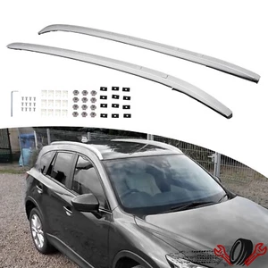 Aluminium Roof Racks Side Rail 2Pcs Set For Mazda CX-5 CX5 17-24 Luggage Carrier - Picture 1 of 16