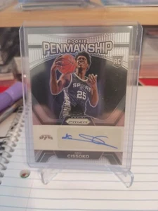 2023-24 Panini Prizm Sidy Cissoko Rookie Penmanship RC Auto! SPURS! RP-CIS - Bild 1 von 2