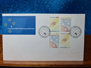 First Day Cover📮2001(4 stamps)Commonwealth Parliamentary Meetings📮Canberra ACT - Bild 1 von 2