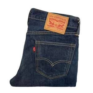 Levi Strauss & Co 511 Denim Jeans Straight Leg Dark Blue Wash Waist 32 - Imagen 1 de 8