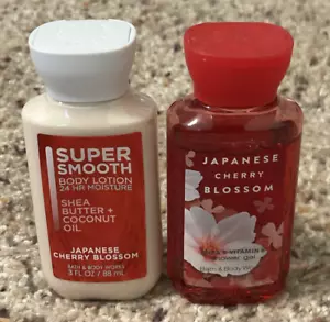 Bath & Body Works Japanese Cherry Blossom Travel Set Body Lotion Shower Gel Mini - Picture 1 of 3