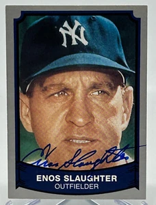 Tarjeta de sacrificio autografiada de Enos 1989 Pacific Trading #137. NM+ HOF - Imagen 1 de 2