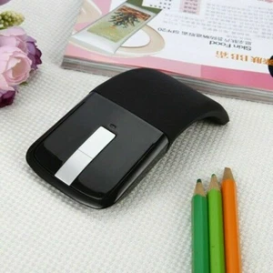 2.4G Bogen Faltbar Maus Kabellos Touch Mäuse für Büro Laptop Computer USB - Bild 1 von 9