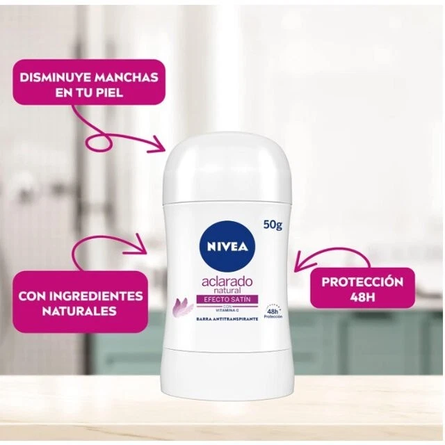 NIVEA 2pk Desodorante Aclarante Tono Natural Efecto Satín 50 g each - Image 1 of 1