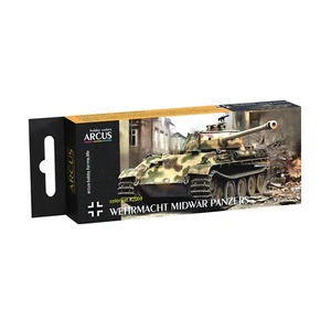 Enamel Paint Set Wehrmacht Midwar Panzers 6 Colors in set 10ml Arcus #E2098 - Picture 1 of 14