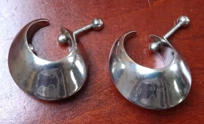 Georg Jensen Nanna Ditzel Denmark Modernist Sterling Silver Earrings #126 - Image 1 of 4