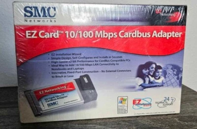 SMC Ez Card 10/100 Mbps Cardbus Adapter SMC8036TX NEW SEALED - Image 1 of 4