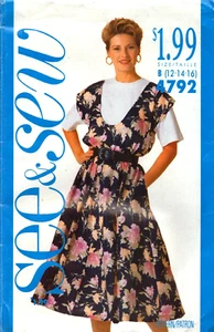 Butterick See & Sew 4792 ~Misses' Jumper & Top ~ Pullover Jumper & Top 12-14-16 - Picture 1 of 4
