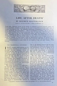 1913 Maurice Maeterlinck Life After Death - Picture 1 of 1