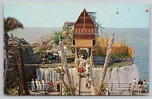 Santa Monica CA Pacific Ocean Park Mystery Island Tiki (Gay Banana Train) UNP PC - Imagen 1 de 7