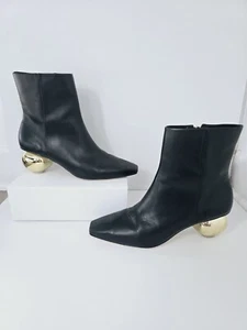 Stivaletti stivaletti Cult Gaia Mari neri in pelle a punta punta quadrata pomello 40 10 - Foto 1 di 12