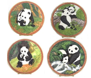 Giant Panda Hugs 3-D Collector Plate Bradford Exchange Will Nelson - Picture 1 of 9