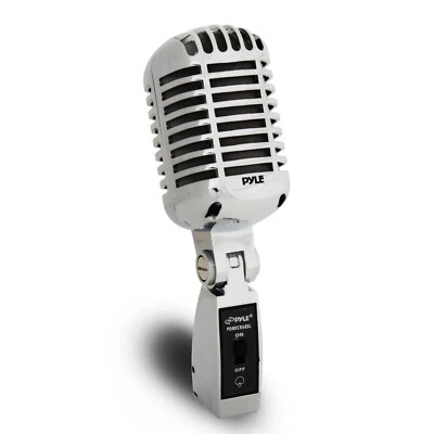 Pyle Classic Retro Dynamic Vocal Microphone - Old Vintage Style Metal Unidire... - Image 1 of 4