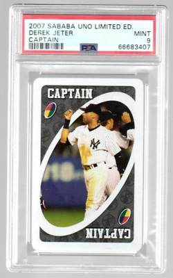 DEREK JETER YANKEES - 2007 SABABA UNO CARD "CAPTAIN" - LIMITED ED PSA 9 (DE1) - Image 1 of 2