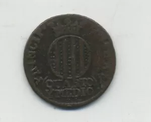 Spanien - Spanien Ferdinand VII. Katalonien 1811 1 Viertel und eine Hälfte KM 117 VF- - Bild 1 von 2
