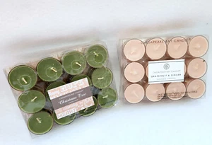 48pcs Chesapeake Bay Tealight Candles Xmas Tree & Grapefruit-Ginger Scents - Picture 1 of 7