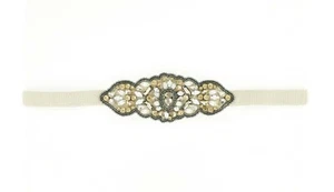 GLINT Womens Crystal Chain Stretch Belt Sz M/L 124412 - Picture 1 of 1