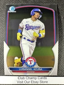 2023 #BCP-104 Luisangel Acuña Bowman Chrome Prospect Baseball Rangers - Imagen 1 de 2