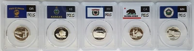 2005-S  Silver Proof State Quarter Set ( 5 Coins) PCGS PR70 DCAM-State Flag - Image 1 of 4