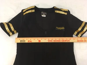 Womens Halloween Charades Medium Sexy Mile High Captain One Piece Costume DRESS - Picture 1 of 12