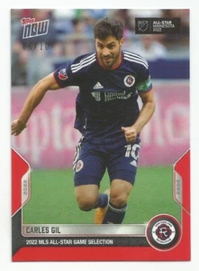 2022 Topps Now MLS Carles Gil All-Star Game Red SP 04/10 NEW ENGLAND REVOLUTION - Picture 1 of 2