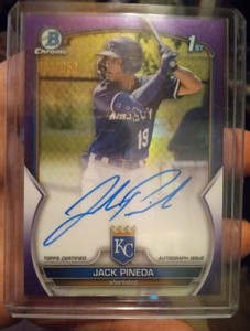 2023 Bowman Chrome 1st Jack Pineda Rc Auto Purple Refractor /250