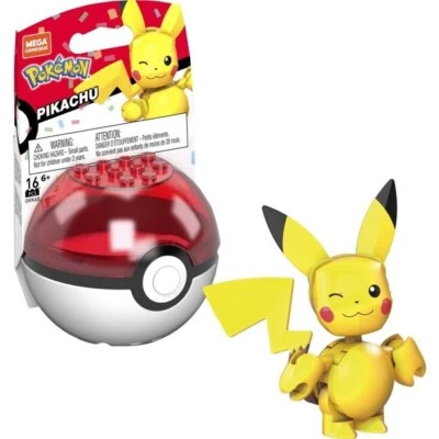 Pokemon Pikachu Mega Construx Construction Set Building Toy New Sealed - Image 1 of 3