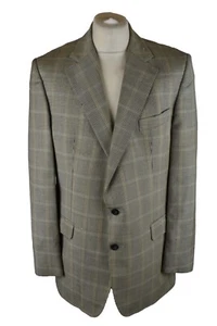 DAKS Beige Blazer Jacket size 42T Mens Button up Pure New Wool - Picture 1 of 11