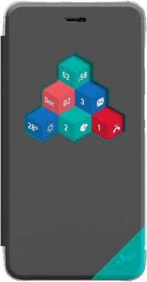 WIKO WISFW0004 Folio Case with Wicube Pattern for WIKO Freddy Dark Grey - Image 1 of 4