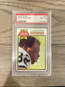 1979 TOPPS #308 OZZIE NEWSOME PSA 8 BROWNS RC HOF - Picture 1 of 2