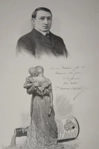 PAUL MOREAU VAUTHIER SCULPTEUR GRAVURE SUR BOIS MARIANI 1908 PRINT M252 - Picture 1 of 1