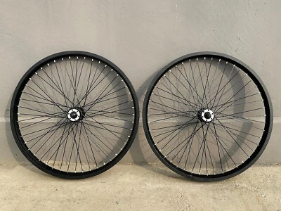 JZSPORTS 26'' Double Wall Aluminum Alloy Bicycle Rims Set - 12G 48 Spokes Bike Wheel Set