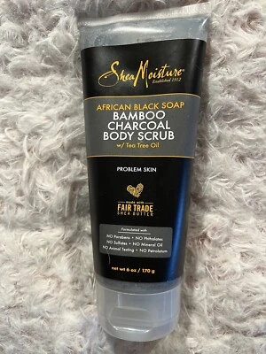 Shea Moisture African Black Soap Bamboo Charcoal Body Scrub 6 oz. - Image 1 of 2