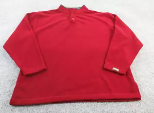 Vintage Naama Fleece Henley Jacket Adult Extra Large Maroon Red 90s EUC - Picture 1 of 8