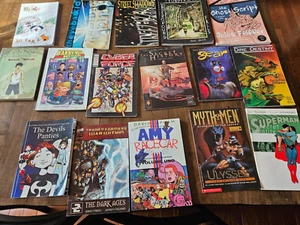 16 Graphic Novels Lot (Superman Transformers Devils Panties much more) ship free - Picture 1 of 4