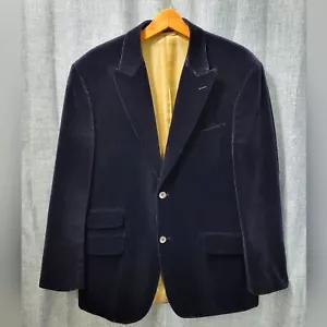 Chaqueta deportiva de terciopelo IBIZA azul muy oscuro talla 42R - Imagen 1 de 11
